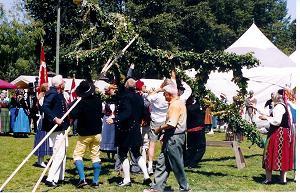 Nidsummer pole raising